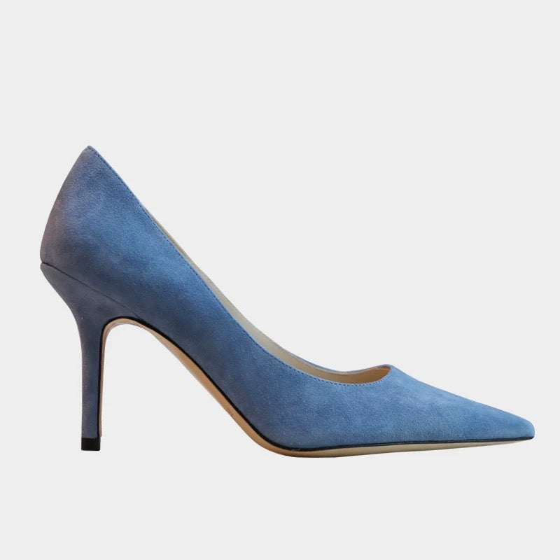 Suede high heels
