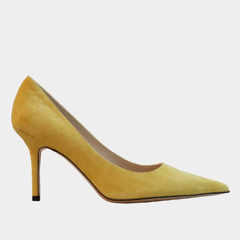 Suede high heels